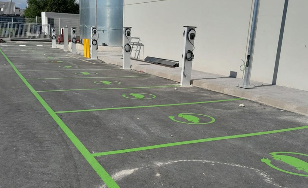 Pavimento de parking industrial